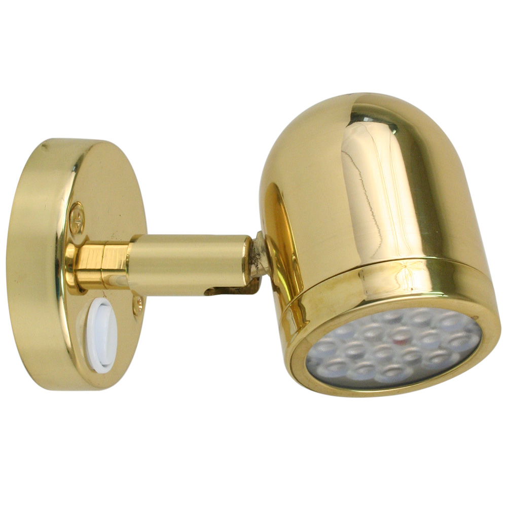 SCANDVIK LED BRASS READING LIGHT 10-30V