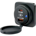 SEA DOG USB A / USB C SQUARE SURFACE MOUNT POWER SOCKET