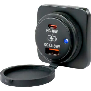 SEA DOG USB A / USB C SQUARE SURFACE MOUNT POWER SOCKET