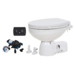 JABSCO QUIET FLUSH E2 RAW WATER TOILET REGULAR BOWL 12V