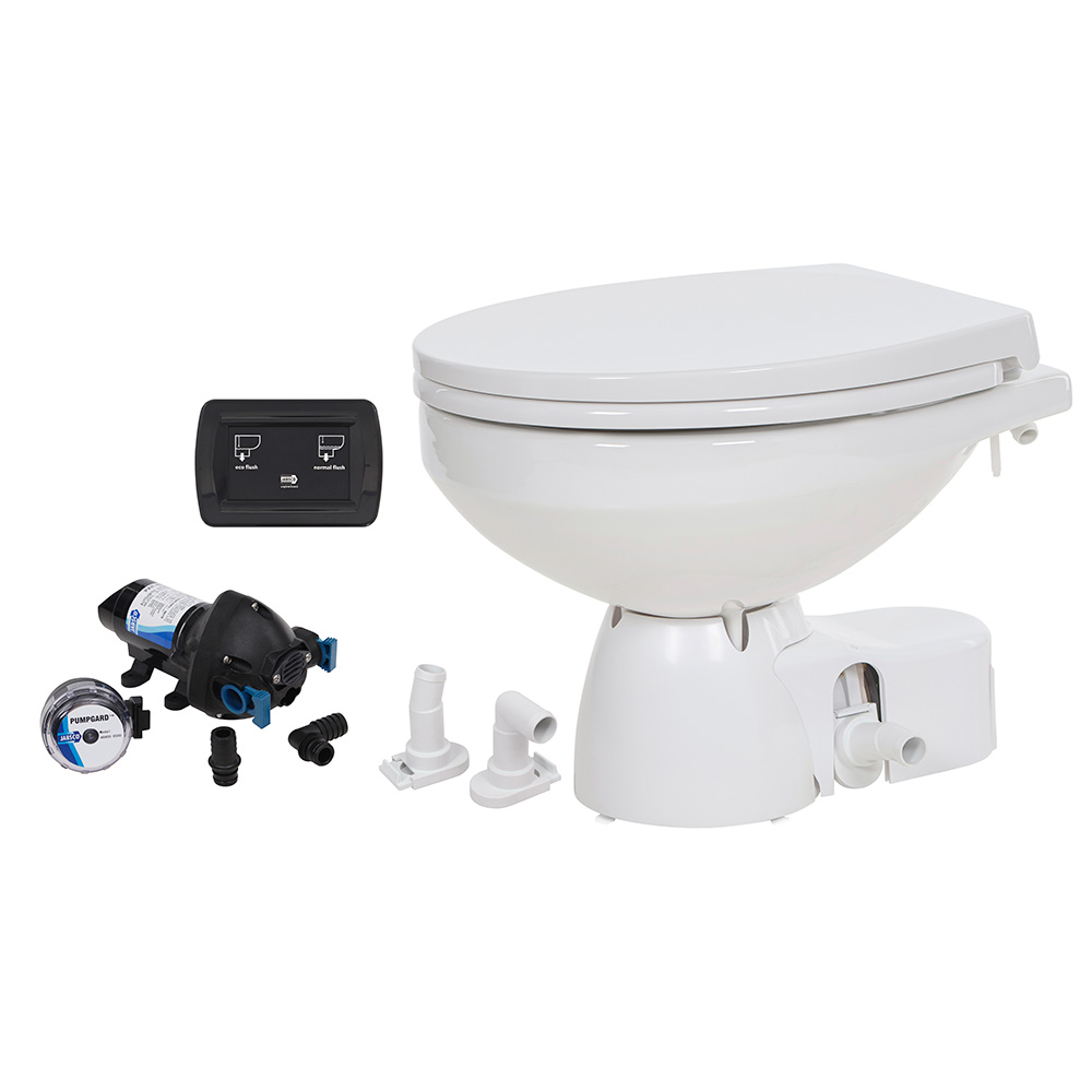 JABSCO QUIET FLUSH E2 RAW WATER TOILET REGULAR BOWL 12V