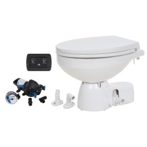 JABSCO QUIET FLUSH E2 RAW WATER TOILET REGULAR BOWL 24V