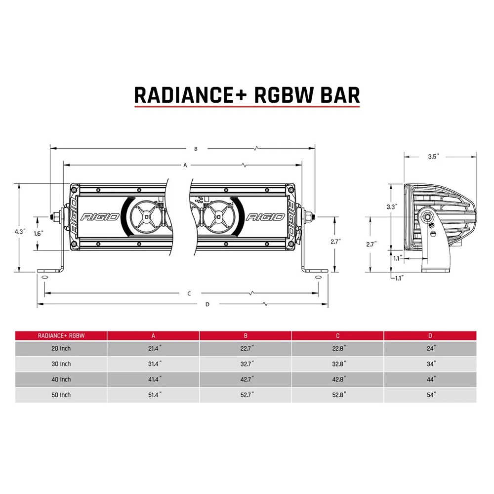 RIGID RADIANCE + 40" RGBW LIGHT BAR - Image 3