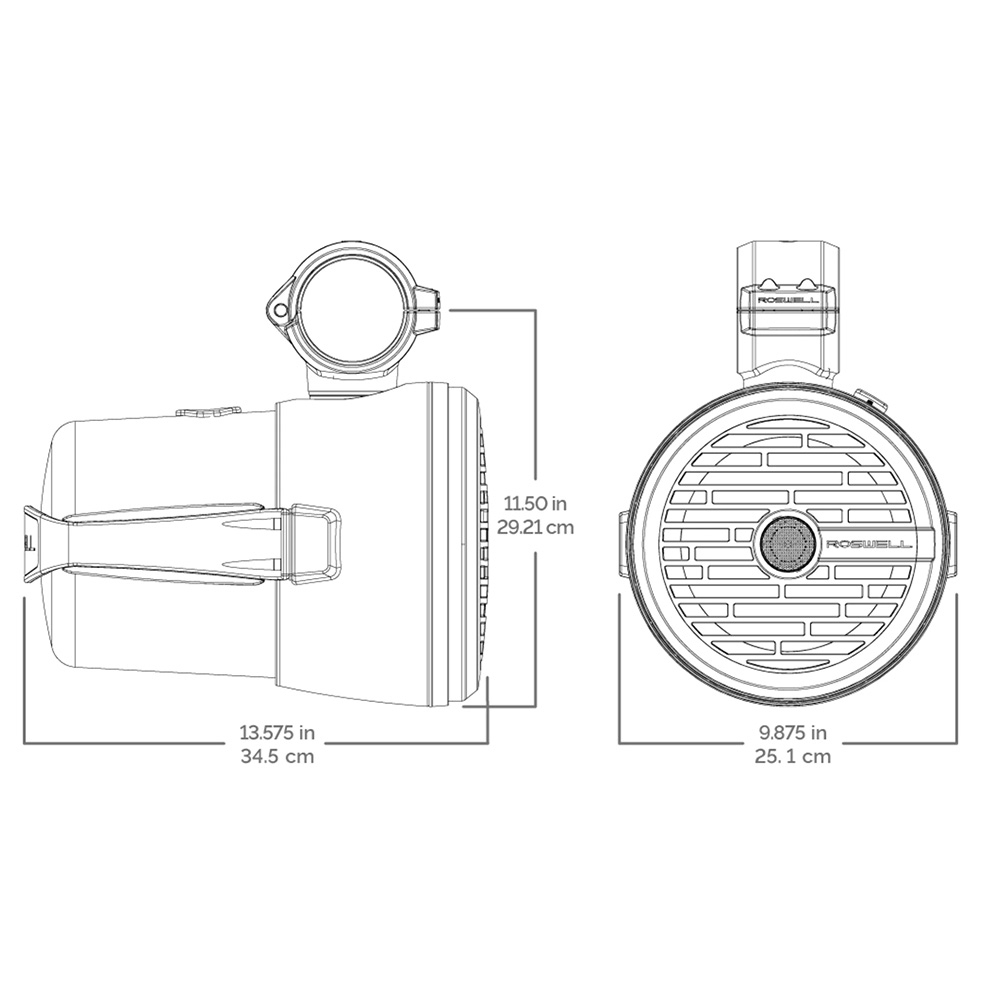 ROSWELL R1 8" TOWER SPEAKER BLACK - Image 2