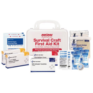 ORION SURVIVAL CRAFT FIRST AID KIT IN A HARD PLASTIC CASE