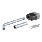 CURT 1/2" HITCH LOCK WITH 5/8" ADAPTER 1 1/4" OR 2" RECEIVER