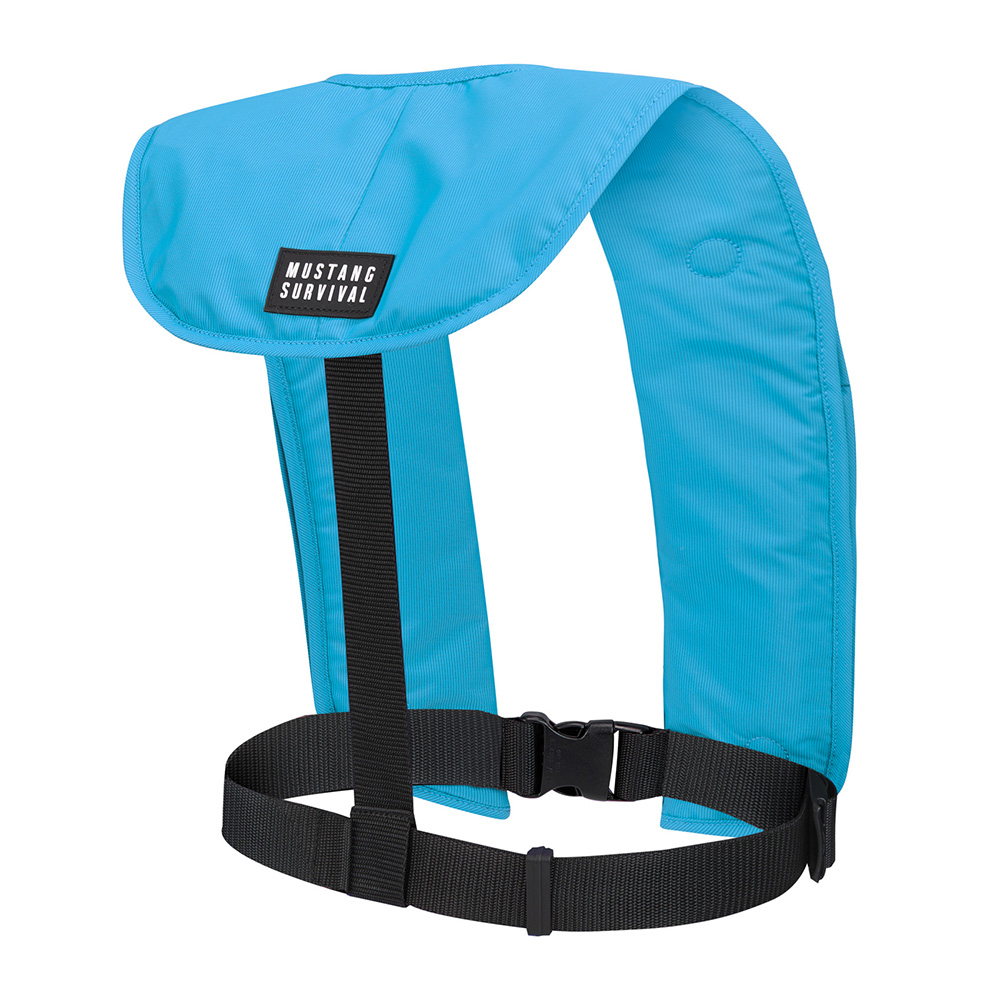 MUSTANG MIT 70 MANUAL INFLATABLE PFD AZURE BLUE - Image 3
