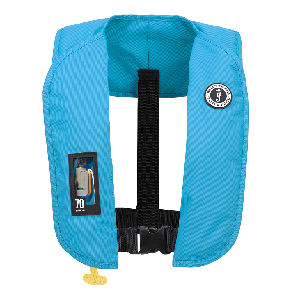 MUSTANG MIT 70 MANUAL INFLATABLE PFD AZURE BLUE