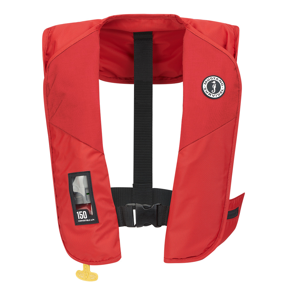 MUSTANG MIT 150 CONVERTIBLE INFLATABLE PFD RED