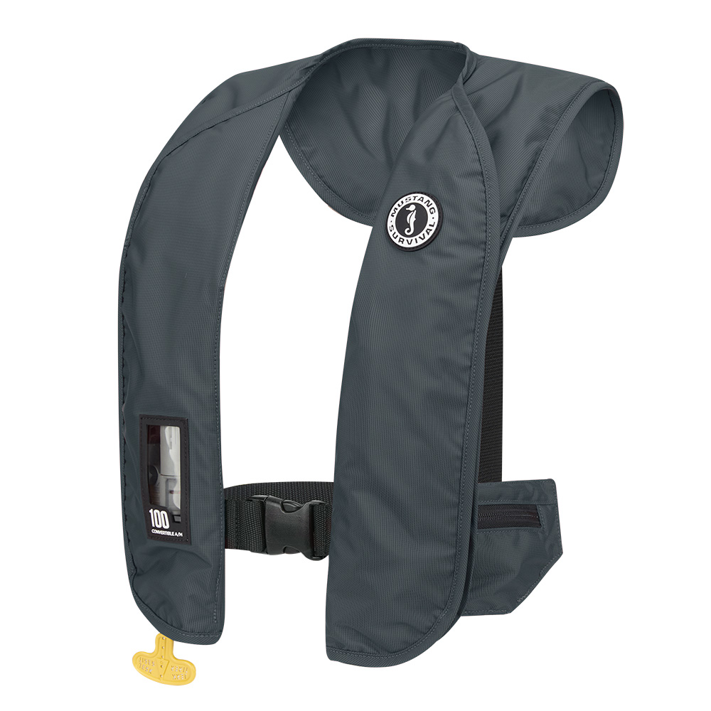 MUSTANG MIT 100 CONVERTIBLE INFLATABLE PFD ADMIRAL GRAY - Image 2