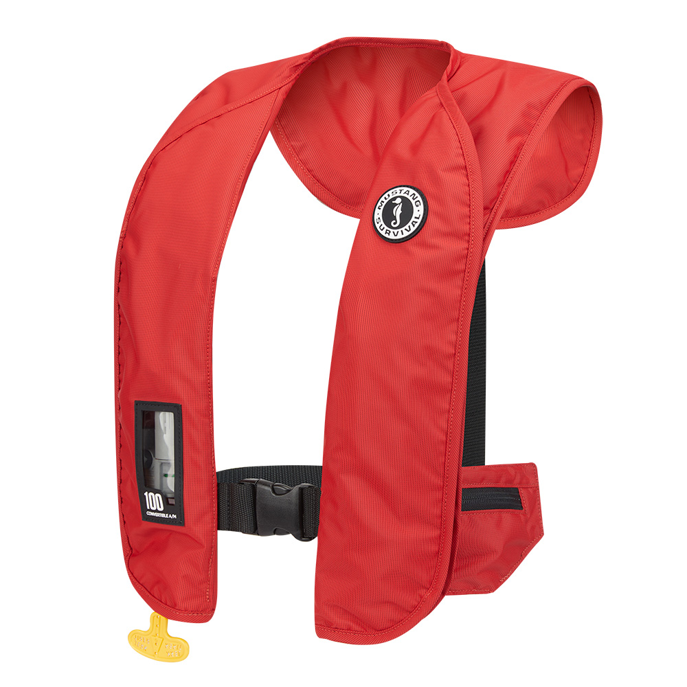 MUSTANG MIT 100 CONVERTIBLE INFLATABLE PFD RED - Image 2