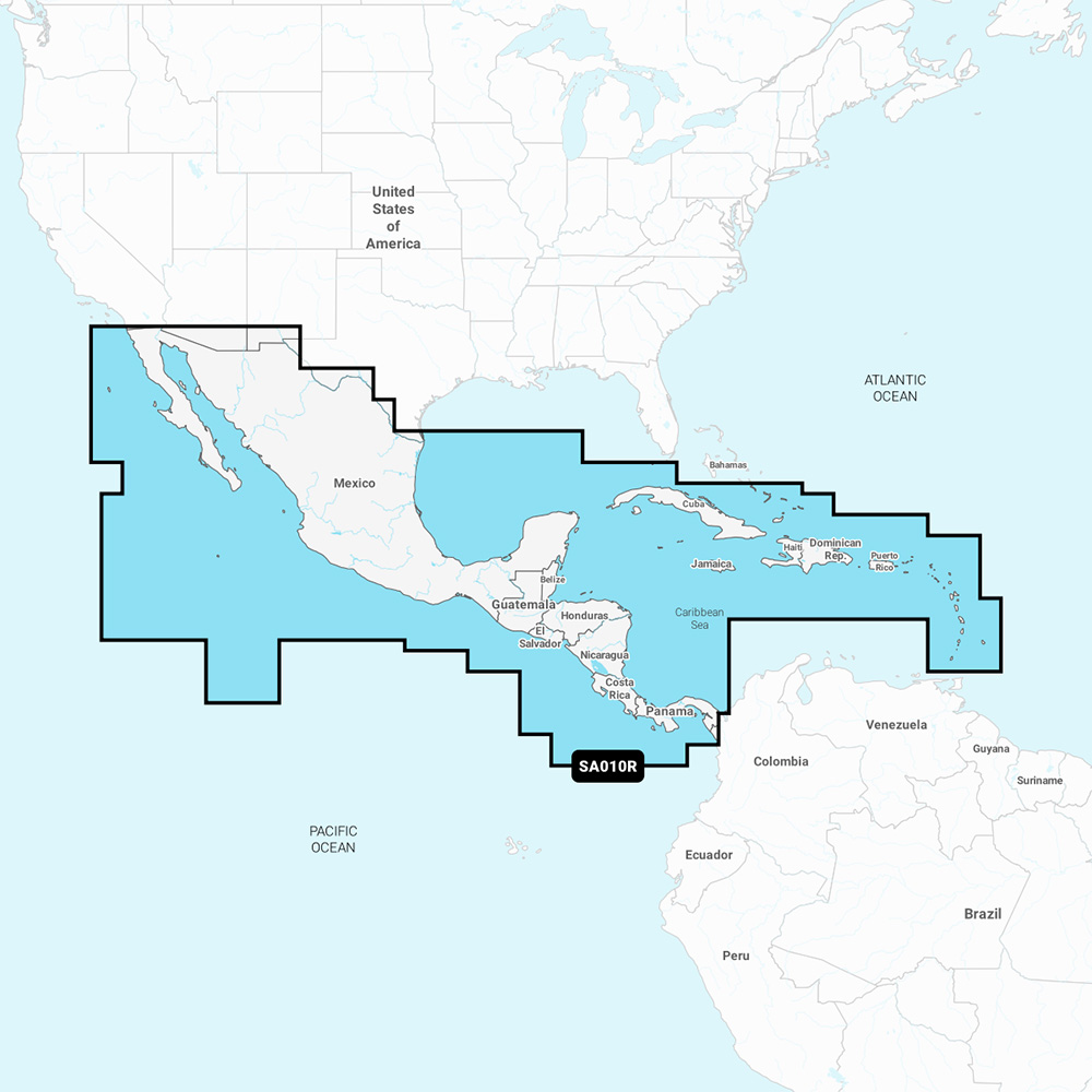 NAVIONICS NASA010R CENTRAL AMERICA & CARIBBEAN