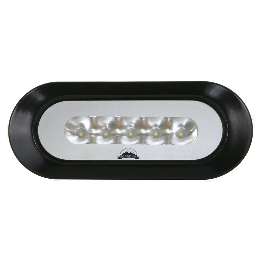 SCANDVIK FLUSH MOUNT SPREADER LIGHT - BLACK 10-30V