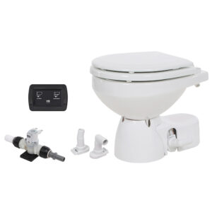 JABSCO QUIET FLUSH E2 FRESH WATER TOILET COMPACT BOWL 12V