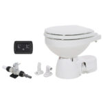JABSCO QUIET FLUSH E2 FRESH WATER TOILET COMPACT BOWL 24V