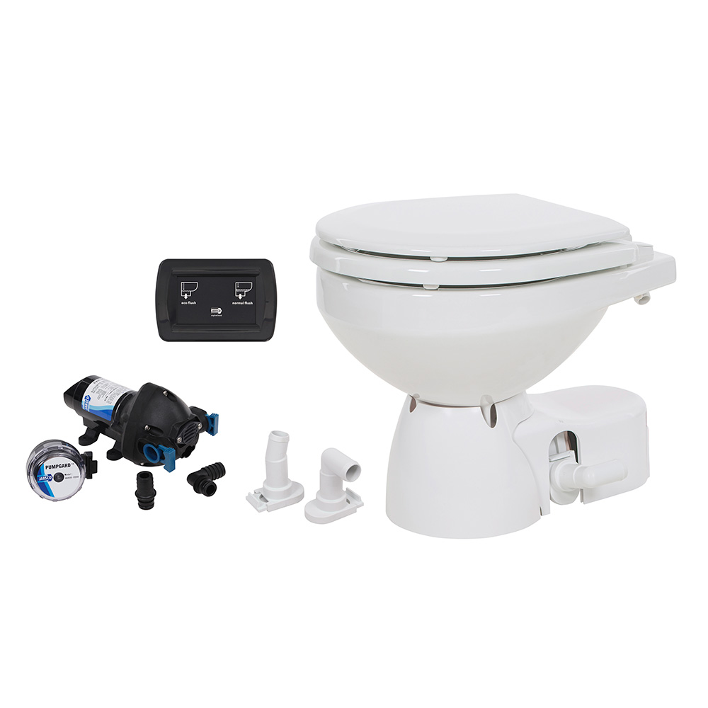JABSCO QUIET FLUSH E2 RAW WATER TOILET COMPACT BOWL 12V