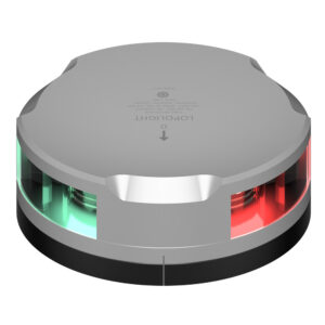 LOPOLIGHT TRI-COLOR NAV LIGHT 1NM SILVER HOUSING FB BASE