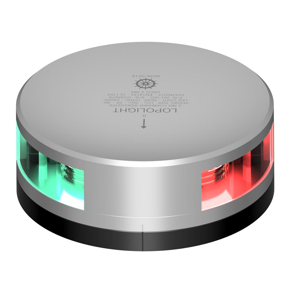 LOPOLIGHT COMBINED SIDELIGHT 2NM SILVER HOUSING FB BASE