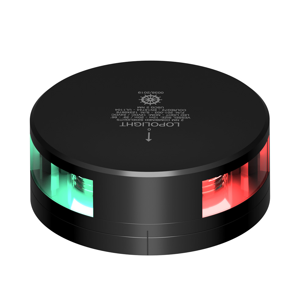 LOPOLIGHT COMBINED SIDELIGHT 2NM BLACK HOUSING FB BASE