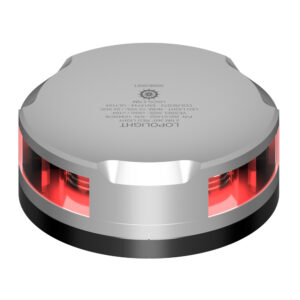 LOPOLIGHT 360 DEGREE RED NAV LIGHT 2NM SILVER HOUSING