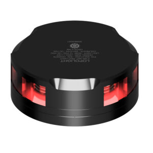 LOPOLIGHT 360 DEGREE RED NAV LIGHT 2NM BLACK HOUSING