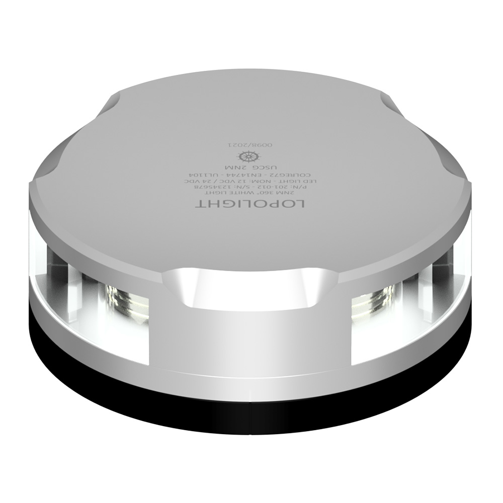 LOPOLIGHT MASTHEAD/360 DEGREE LIGHT 2NM SILVER HOUSING