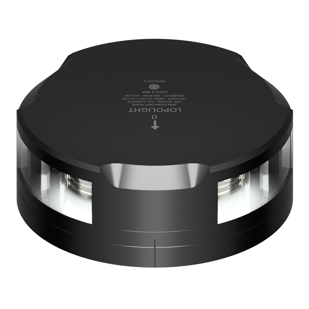 LOPOLIGHT 360 DEGREE STERN LIGHT 2NM BLACK HOUSING