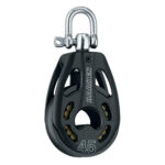 HARKEN 45MM ALUMINUM BLACK MAGIC AIR BLOCK WITH SWIVEL