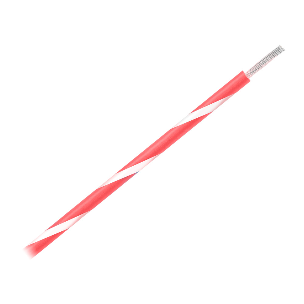 PACER RED W/ WHITE STRIPE  500' 16AWG WIRE
