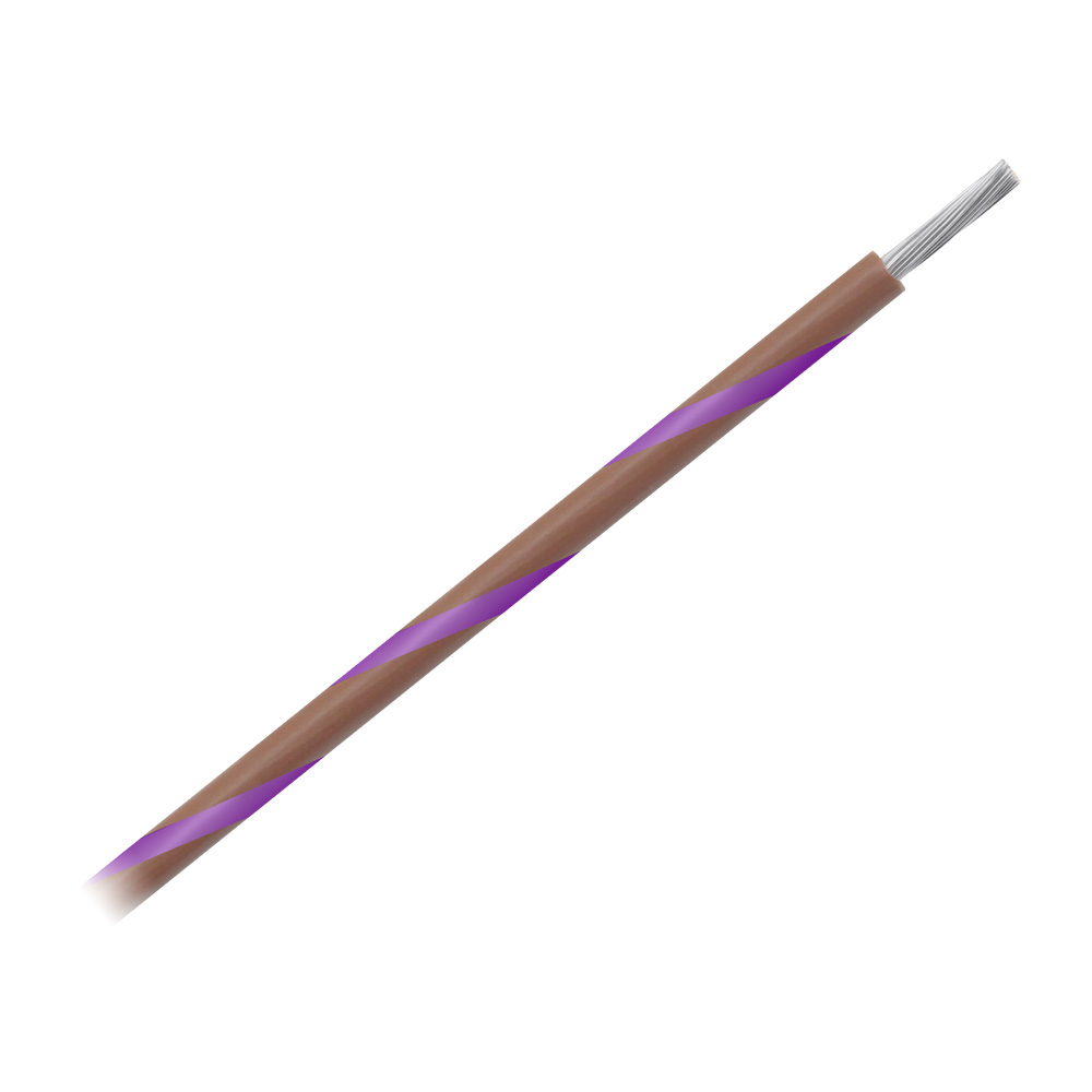 PACER BROWN W/ VIOLET STRIPE  500' 14AWG WIRE