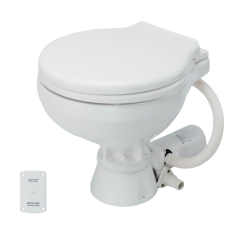JOHNSON PUMP STANDARD ELECTRIC COMPACT MACERATOR STYLE TOILET