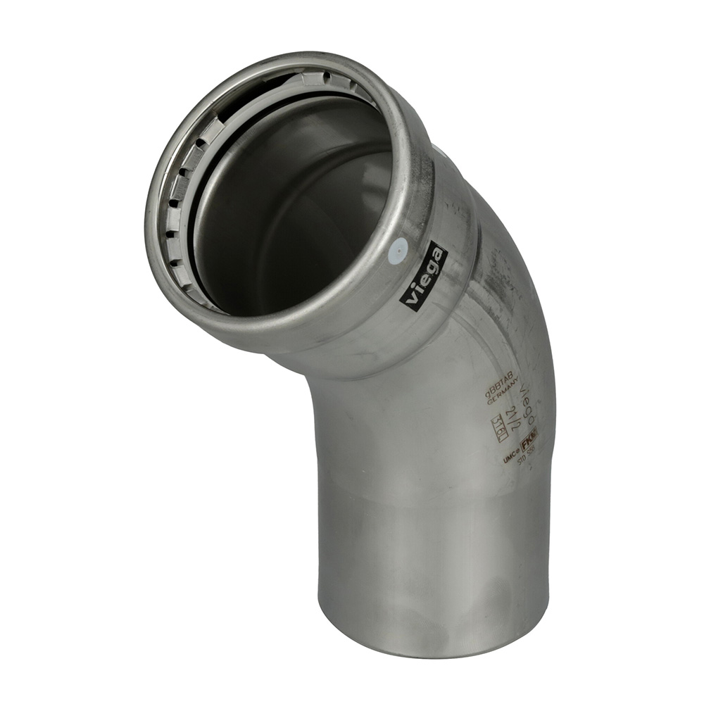 VIEGA MEGAPRESS 316 FKM 3" 45 DEGREE STREET ELBOW