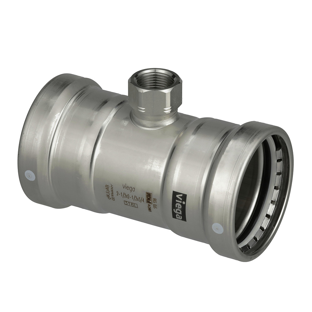 VIEGA MEGAPRESS 316 FKM TEE W/ FPT - 3" X 3" X 3/4" (FPT)