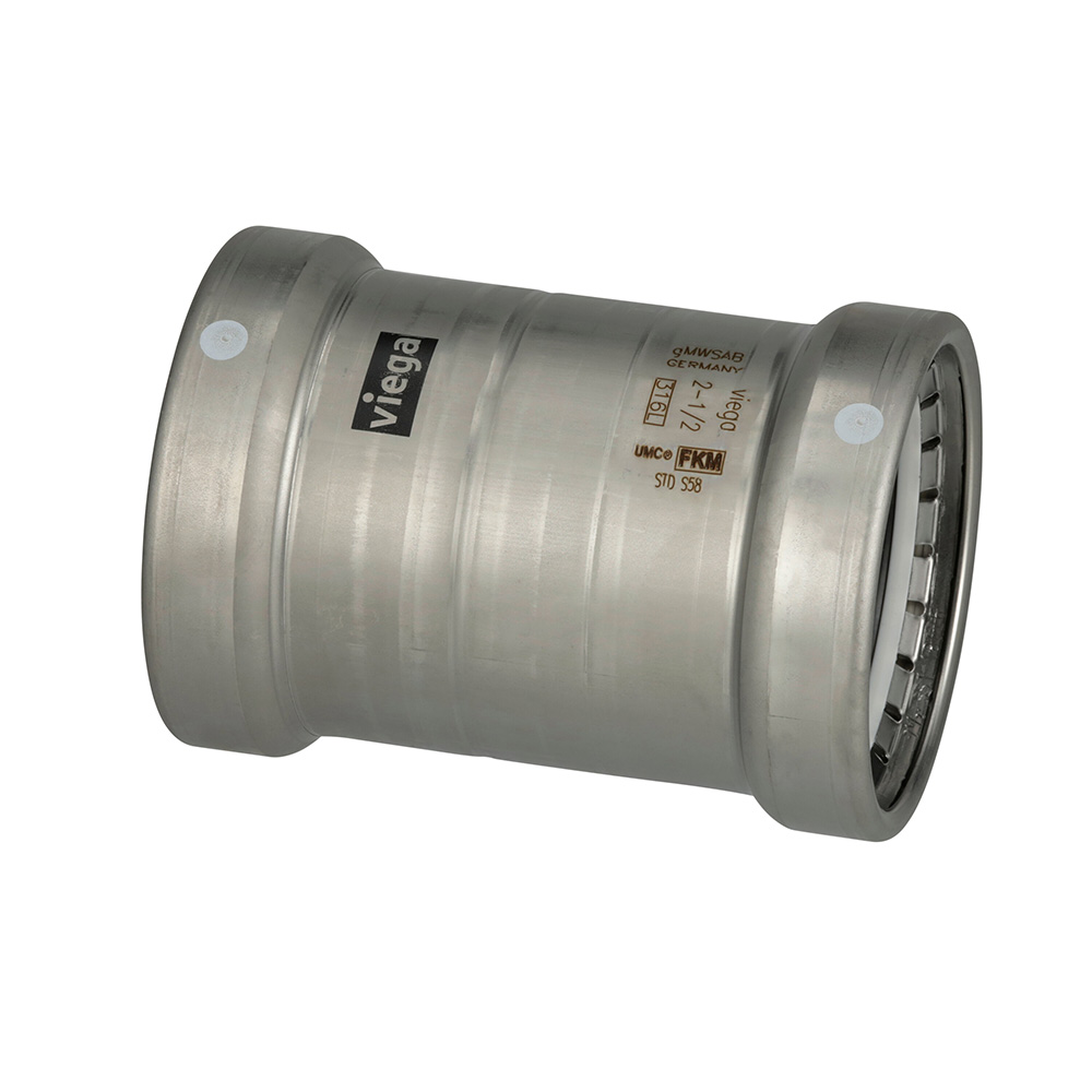 VIEGA MEGAPRESS 316 FKM 2-1/2" SLIP COUPLING W/O STOP