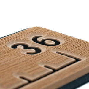 SEADEK 36" ROUTED RULER - 6MM BRUSHED MOCHA/BLACK