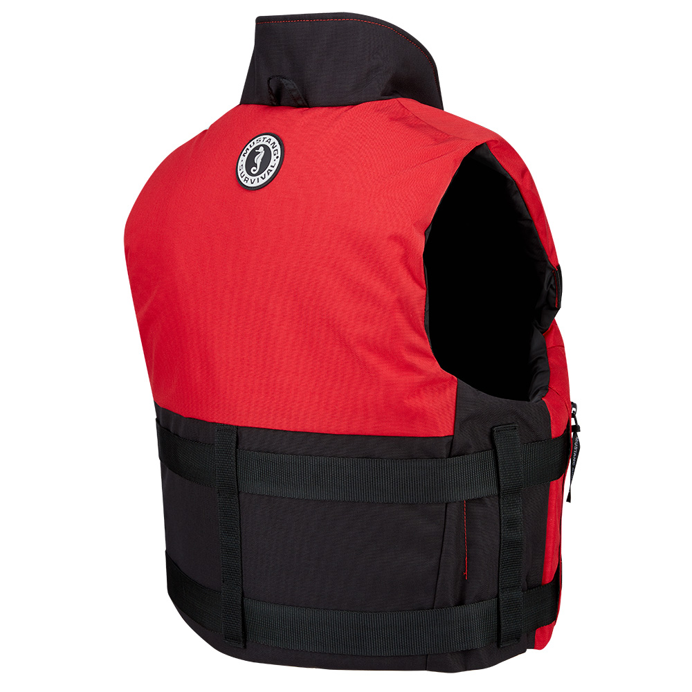 MUSTANG ACCEL 100 FOAM FISHING VEST SMALL RED-BLACK - Image 3