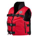 MUSTANG ACCEL 100 FOAM FISHING VEST MEDIUM RED-BLACK