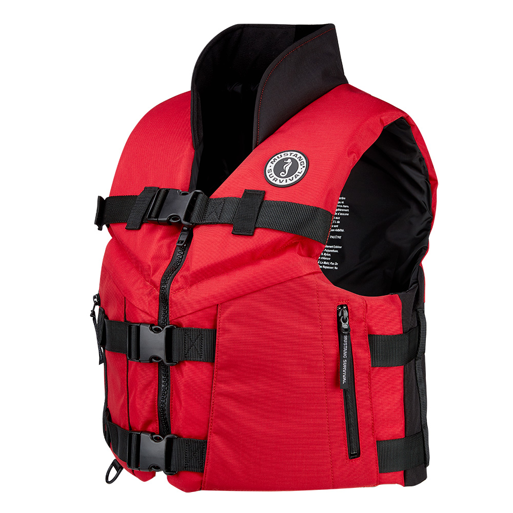 MUSTANG ACCEL 100 FOAM FISHING VEST XXXL RED-BLACK