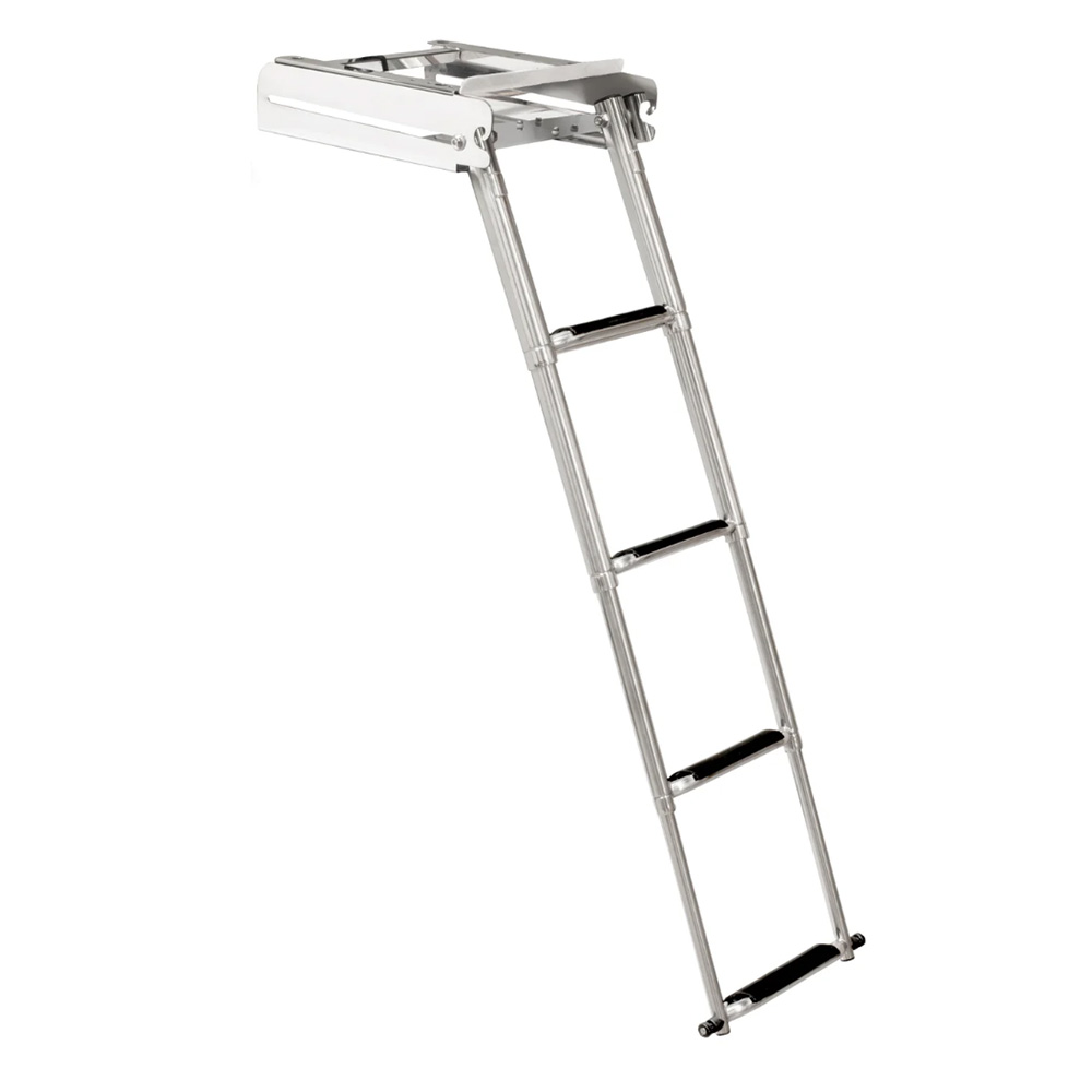 WHITECAP 304 S/S SLIDING UNDER PLATFORM 3 STEP LADDER