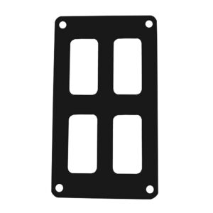 PACER SWITCH PANEL - 2 SWITCH - 2 ROW - 3" X 4.75" - BLACK