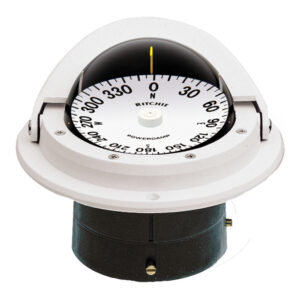 RITCHIE F-82W VOYAGER COMPASS FLUSH MOUNT - WHITE