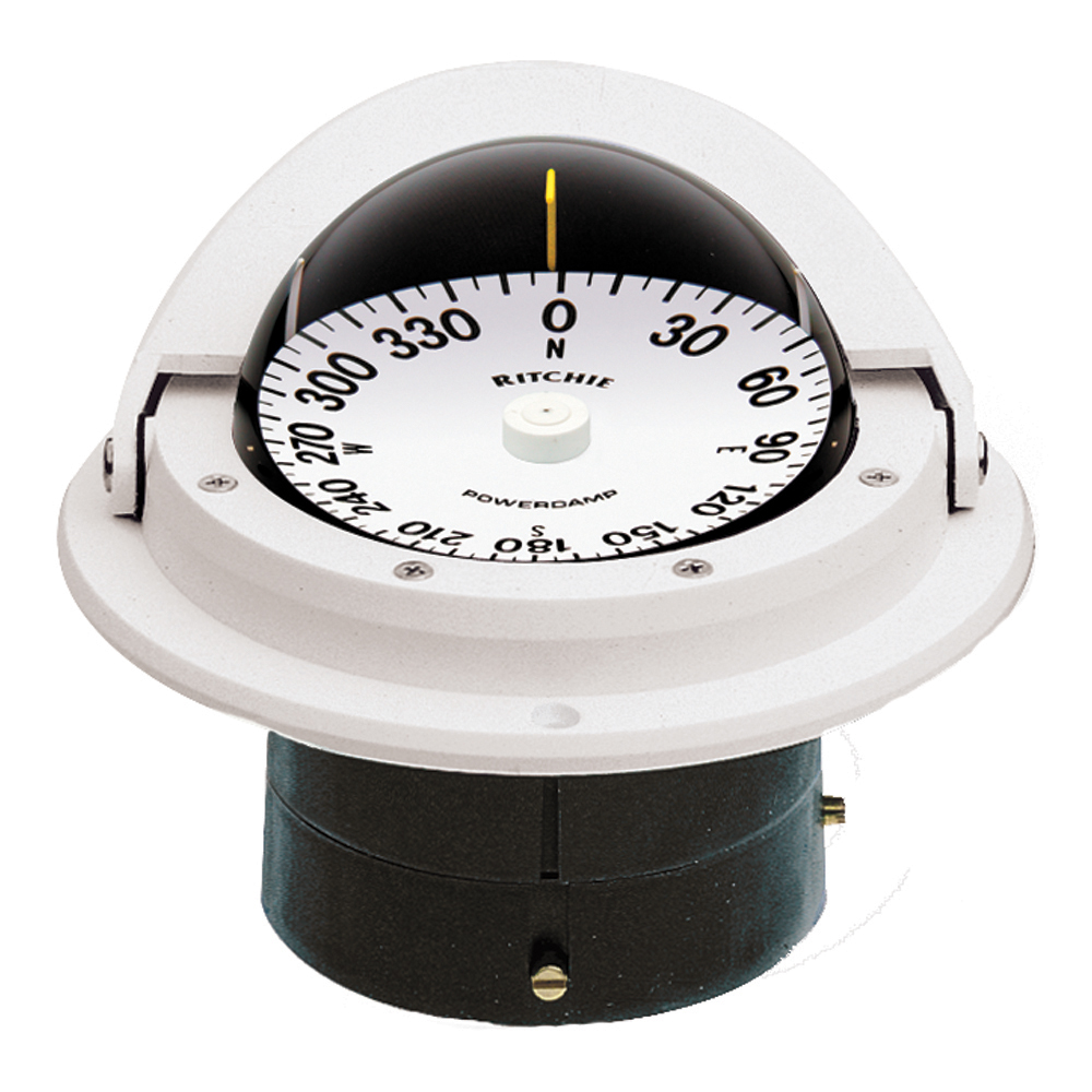 RITCHIE F-82W VOYAGER COMPASS FLUSH MOUNT - WHITE