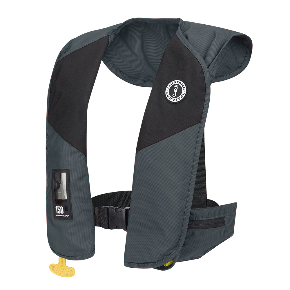 MUSTANG MIT 150 CONVERTIBLE INFLATABLE PFD ADMIRAL GRAY - Image 2