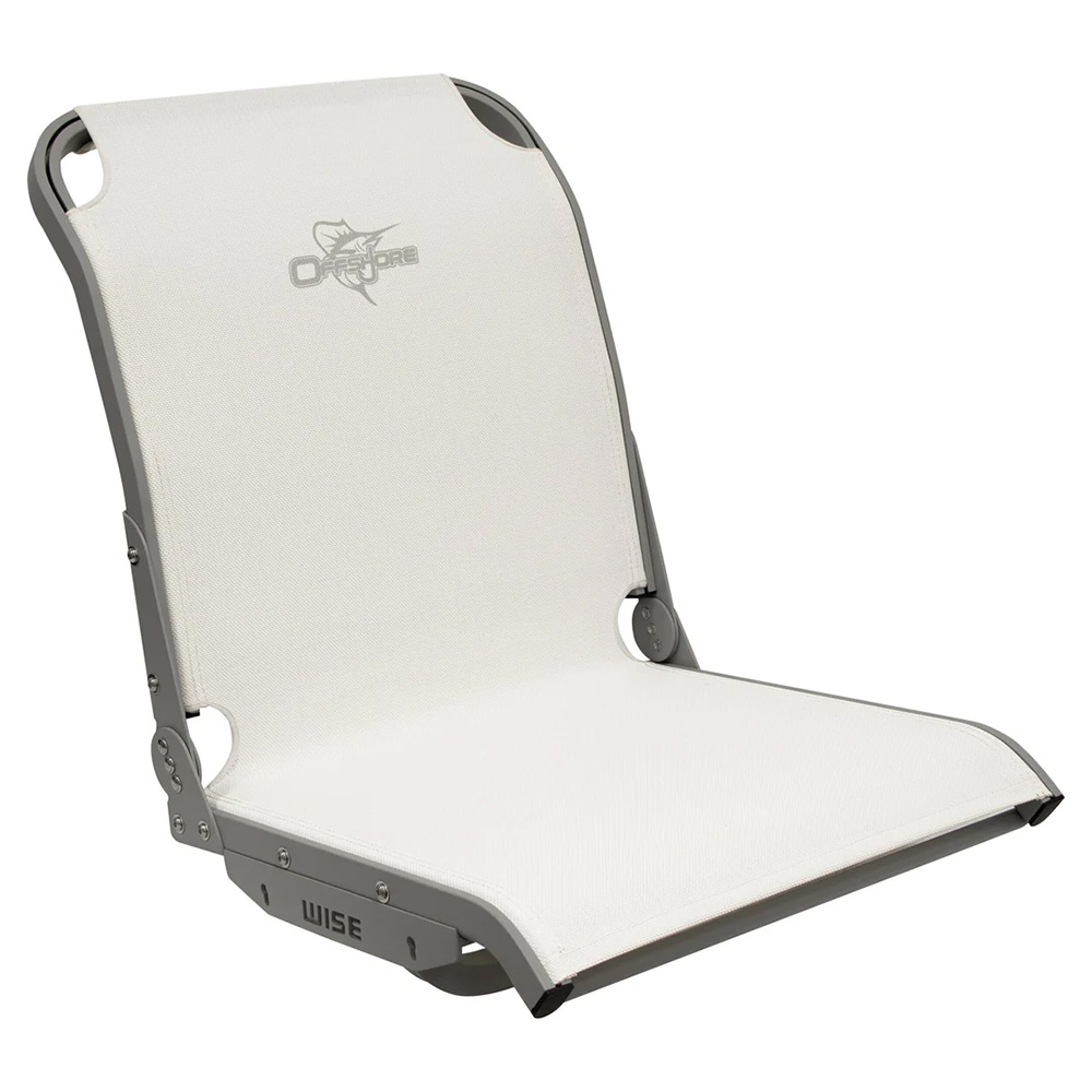 WISE 3374 AEROX COOL-RIDE MESH MID BACK BOAT SEAT WHITE