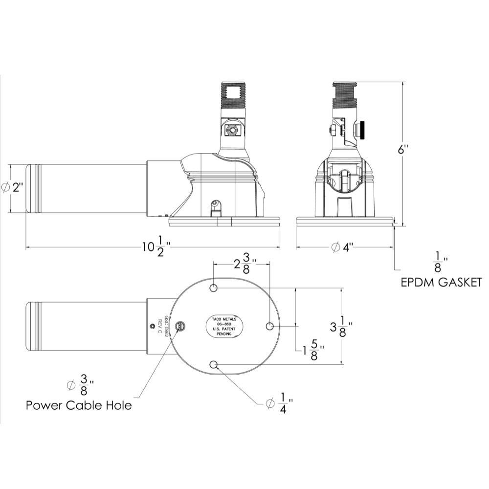 TACO GRAND SLAM 860 ELECTRIC VHF ANTENNA MOUNT - Image 4