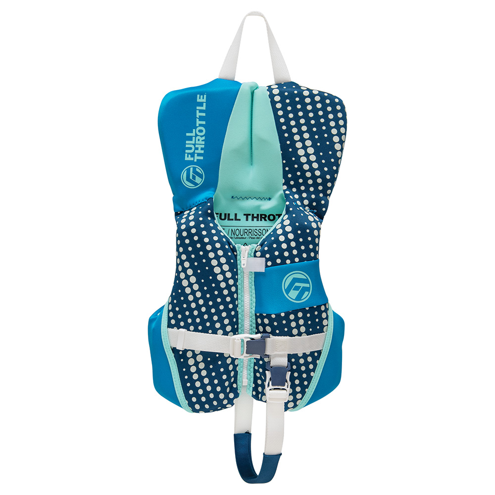 FULL THROTTLE INFANT RAPID DRY FLEX-BACK LIFE JACKET - AQUA