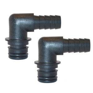JABSCO PORT KIT 90 DEGREE ELBOW 1/2" HOSE FITING *PAIR*