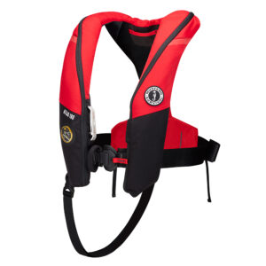 MUSTANG ATLAS 190 DLX OPEN OCEAN INFLATABLE PFD RED-BLACK