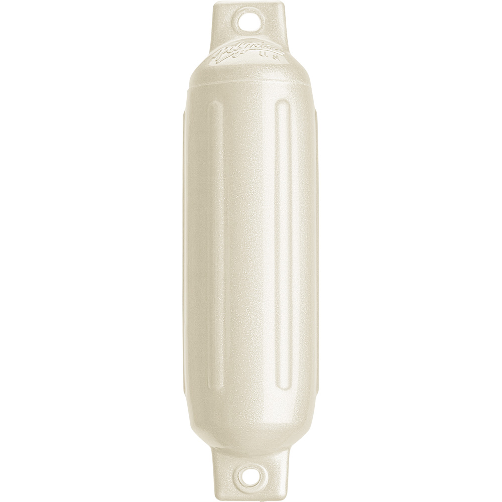 POLYFORM G-1 TWIN EYE FENDER 3.5" X 12.8" METALLIC WHITE