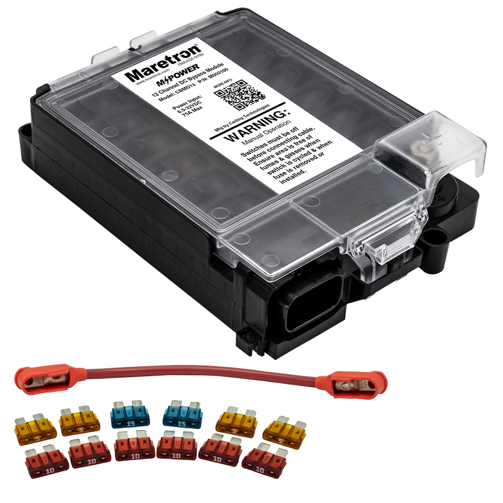 MARETRON 12 CIRCUIT BYPASS  MODULE NMEA 2K W/FUSE PACK &